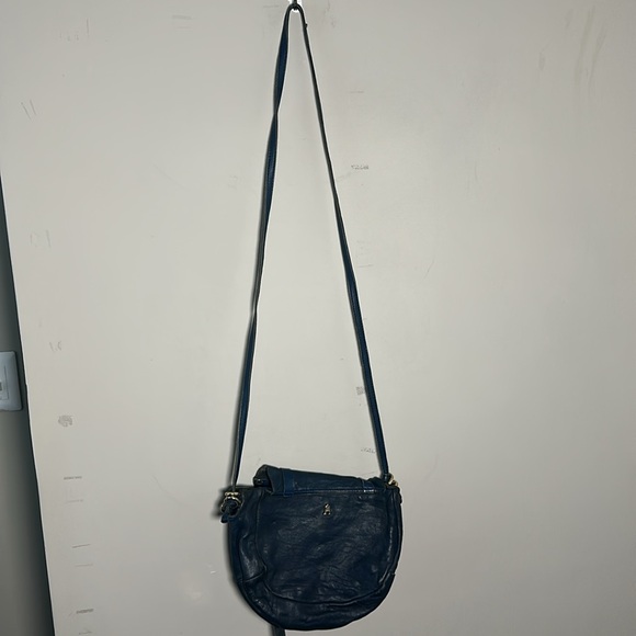 Craie Artistes amoureux Blue Leather Crossbody Bag - Picture 5 of 11